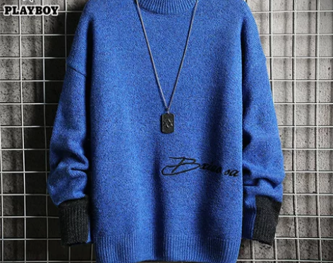 花花公子毛衣男厚款冬季韩版潮流秋冬加厚打底...