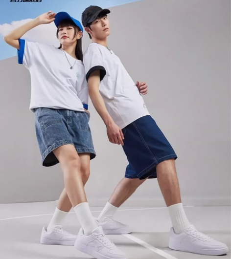 特步空军一号板鞋男鞋2023夏季新款休闲鞋...