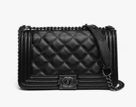 2022秋冬新款小香风菱格链条包大容量包包...