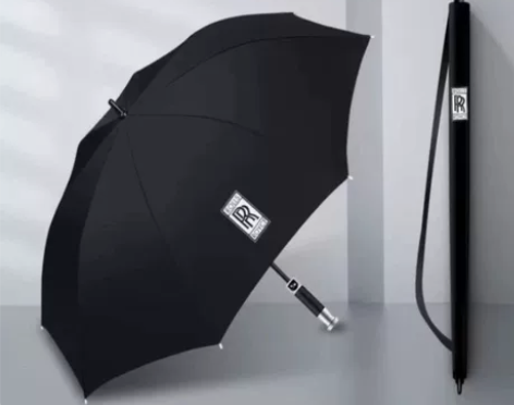雨伞劳斯莱斯伞商务豪车同款镀银长杆黑胶抗风...