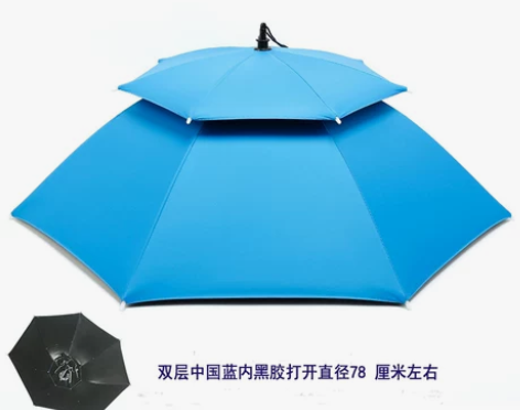 雨伞帽头戴伞大号防晒成人户外头顶帽伞遮阳防...