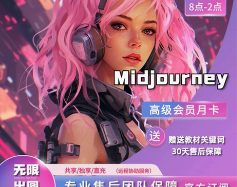 Midjourney高级会员充值帐号MJ独...