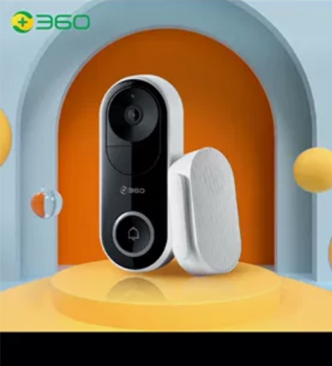 360 可视门铃摄像头 家用监控摄像头 智...