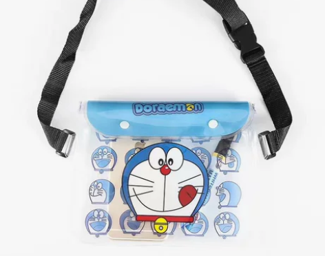 大号卡通手机防水袋手机套pvc卡通腰包挎肩...