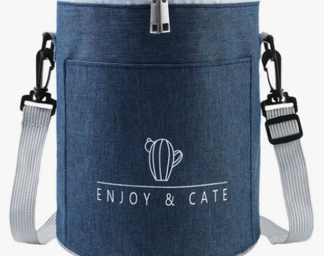 圆桶保温包包邮 圆形铝箔保温袋手提学生便当...