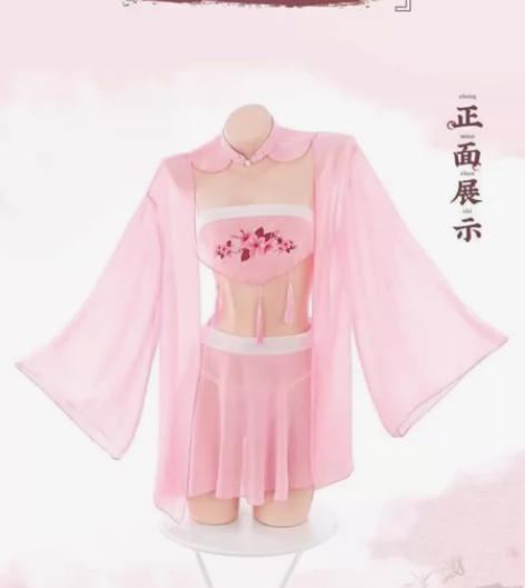 霏慕 唐风仕女印花流苏套装古风制服裙子 均...