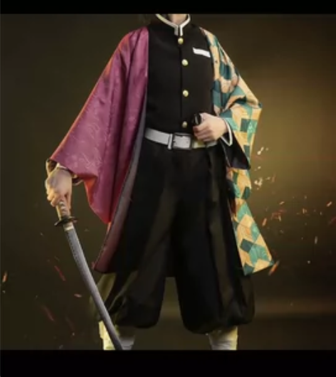 鬼灭之刃cos富冈义勇水柱cosplay服...