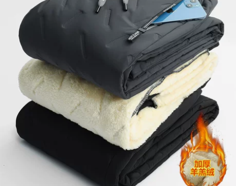 运动装裤 休闲运动裤冬季棉裤男加肥加大码羊...