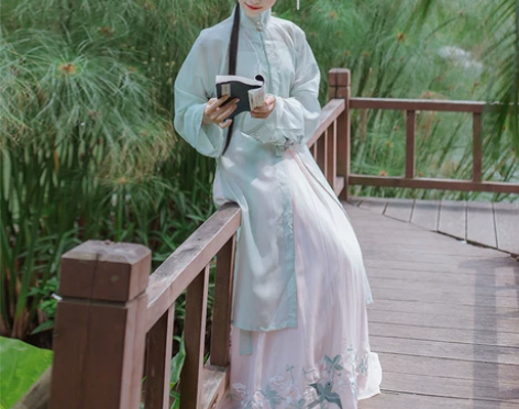 【桃花语】汉衣晟道原创汉服女刺绣立领明制汉...