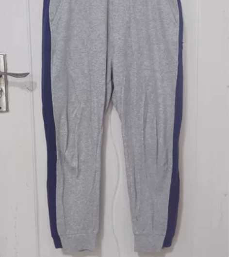 森马针织裤男侧边撞色双面布松紧腰针织运动裤...