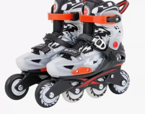 京东京造溜冰鞋男女儿童6码可调轮滑鞋多功能...