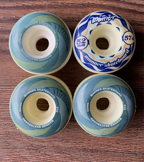 滑板动作轮manner双翘街式52mm硬轮...