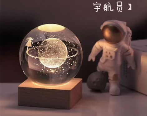 全新未拆封15.9元宇宙系列水晶球小夜灯桌...