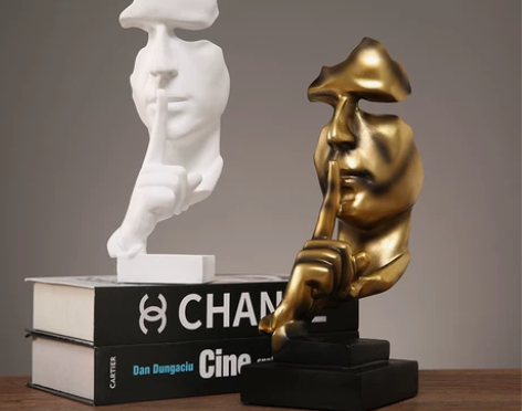 酒柜摆件 酒柜酒架北欧轻奢沉默是金创意雕塑...