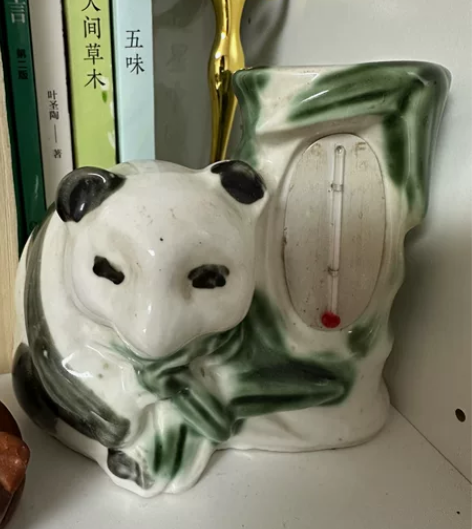 七八十年代 熊猫 笔筒 温度计 瓷摆件 购...