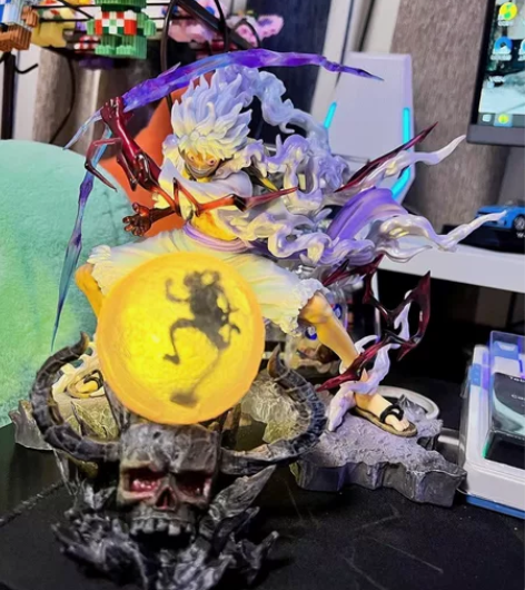 海贼王紧握雷电五档尼卡路飞gk动漫手办雕像...