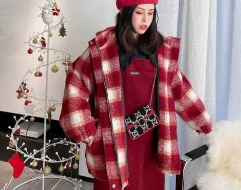 vogana戛纳家大码女装新年年会加厚保暖...