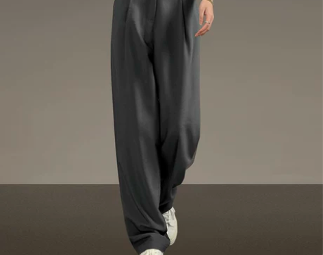 西装阔腿裤女春秋新款高腰垂感宽松休闲直筒拖...