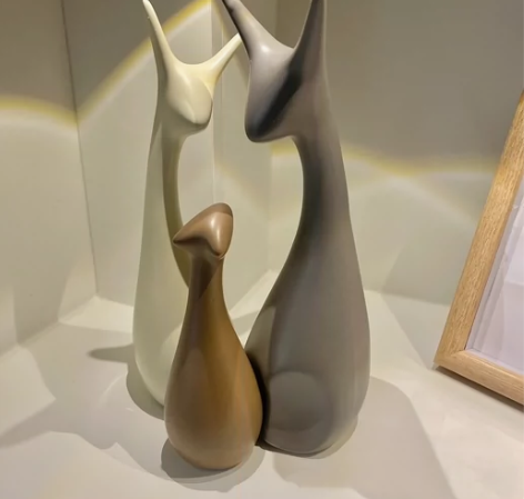 【清仓价3个！】一家三口鹿家居客厅摆件陶瓷...