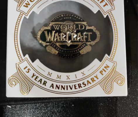魔兽世界好15周年徽章。 全新
