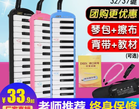 DHS口风琴37键32键小学生用口风琴儿童...