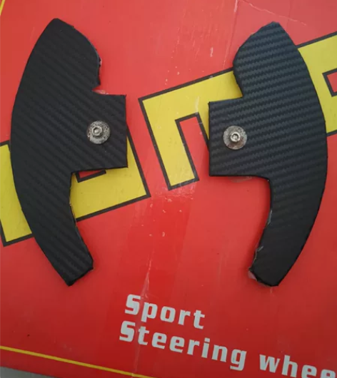 模拟器方向盘加大拨片 自己用pvc板做的 ...