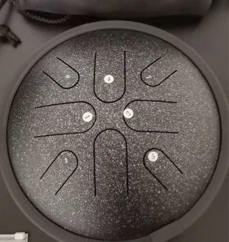 hluru鲁儒空灵鼓10寸8音星空黑色旅行...