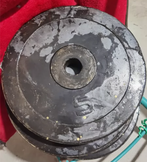 5公斤杠铃片 一共4片 20公斤 特价15...