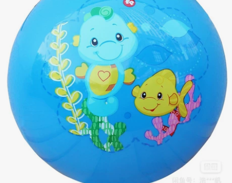 费雪海马拍拍球弹力球22cm左右，现有蓝色...