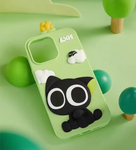 罗小黑 伴你同行系列 硅胶手机壳勾勾手正品...