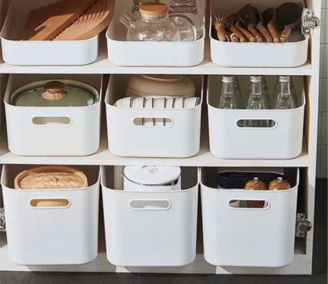 【低价处理三件套】杂物塑料收纳筐零食衣物储...