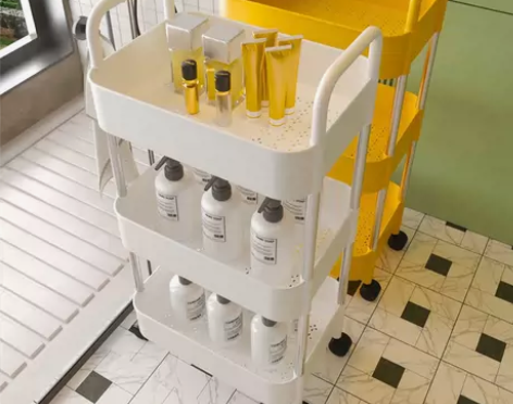 【26元清仓包邮】塑料小推车置物架落地多层...