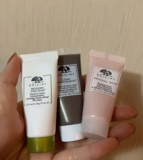 origins悦木之源三个小样,柜姐送的便...