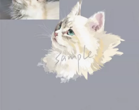 宠物绘画头像厚涂 接稿 约稿宠物头像约稿定...