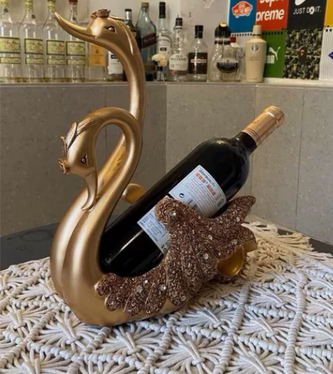 【捡漏！】欧式天鹅红酒架摆件创意简约现代酒...