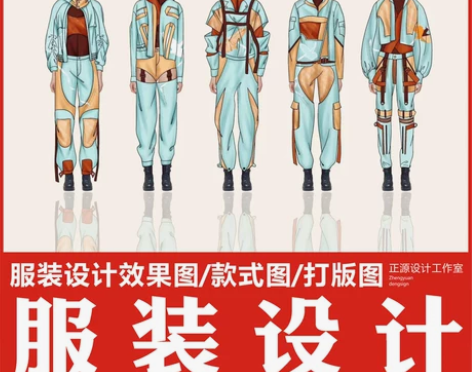 服装设计效果图 款式服装设计代画PS图代画...