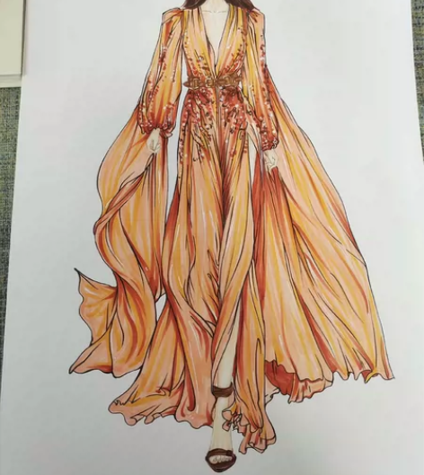 马克笔服装效果图 单人 8开 康颂纸