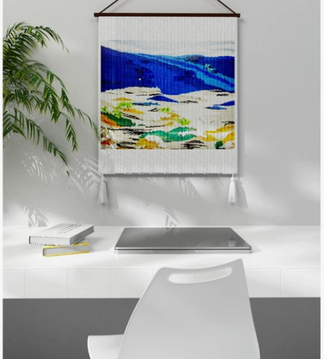 【暂无现货可定制】纤维艺术手工编织挂毯面料...