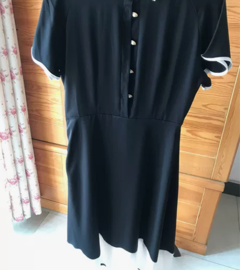 超长气质款 非常显身材的款式 黑色不透 M号