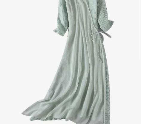 复古中国风文艺改良汉服旗袍式连衣裙禅意茶服...