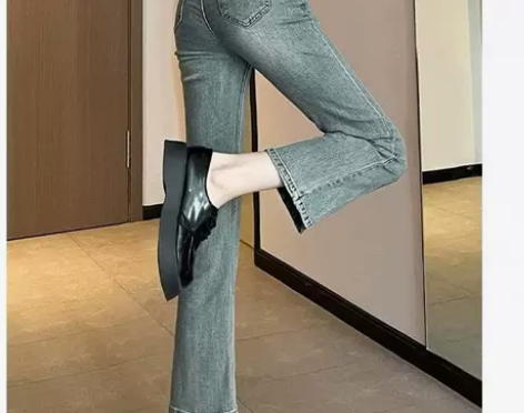 美式ins街暗黑小众拉链腰显瘦小众九分牛仔...