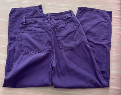 紫色阔腿牛仔裤 s码 可以穿90-120斤...