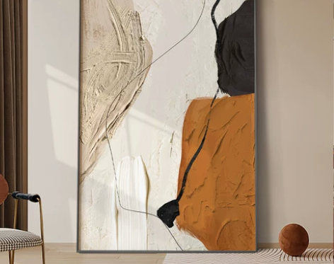 抽象客厅装饰画轻奢高级感挂画落地画2023...