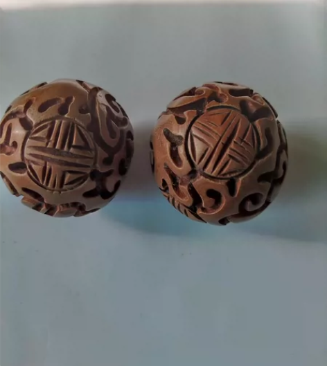 黑檀木雕刻莲花珠六字真言招财进宝隔珠多宝手...