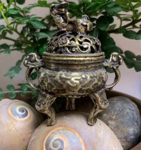 纯铜香炉烛台法器 作法事专用工具6cm 感...