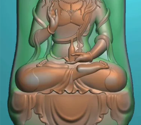 玉雕翡翠，和田牌子，观音精雕图，边角嵌角工...