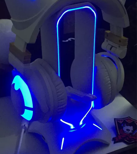 闲置带支架 未用过!妖舞猫耳降噪耳机头戴式...