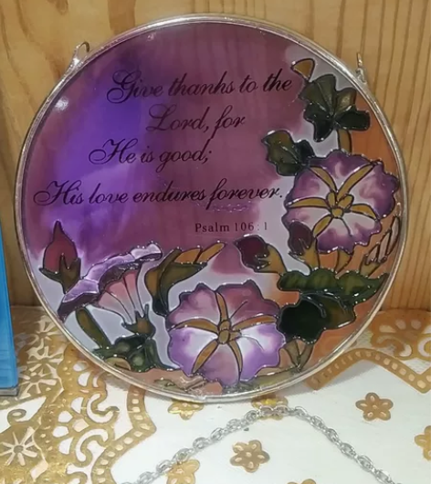 AMIA艺术彩色玻璃画复古vintage玻...