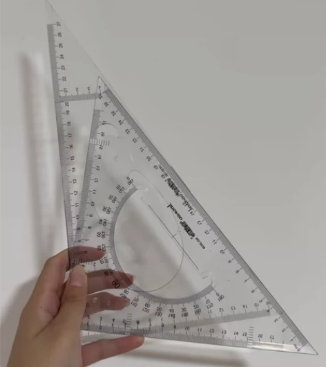 金丝猴透明三角尺20 30 厘米塑料大号三...