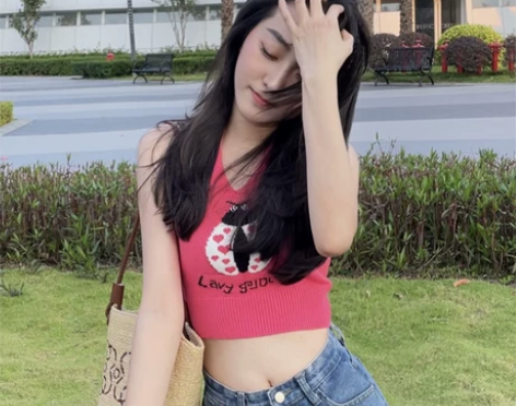 日系甜美小吊带夏新款辣妹上衣短款内搭外穿显...